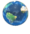 A rotating blue earth